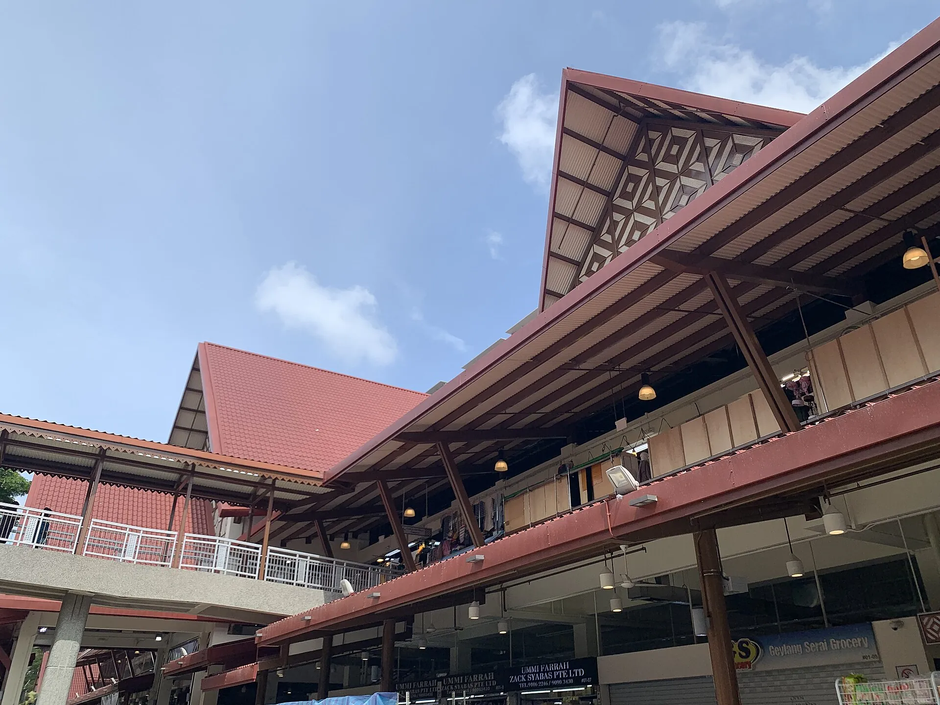 The red pitched roofs of Geylang Serai Market